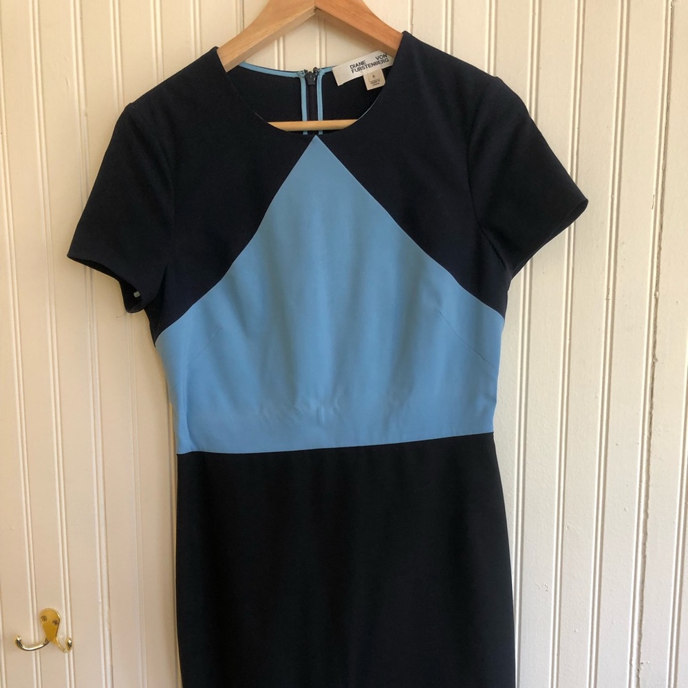 Diane Von Furstenburg color block dress